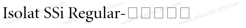 Isolat SSi Regular字体转换